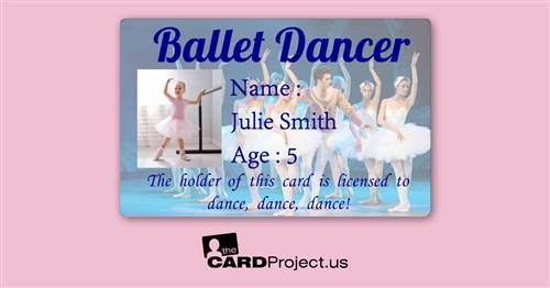 Ballet Dancer ID Card