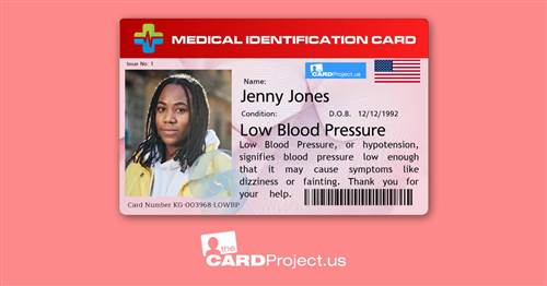 Premium Low Blood Pressure Medical Card