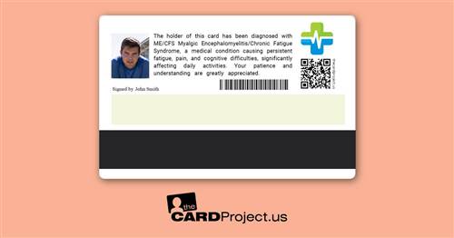 ME CFS Premium Medical Card (REAR)