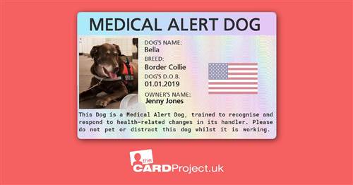 Medical Alert Dog ID Card (FRONT)