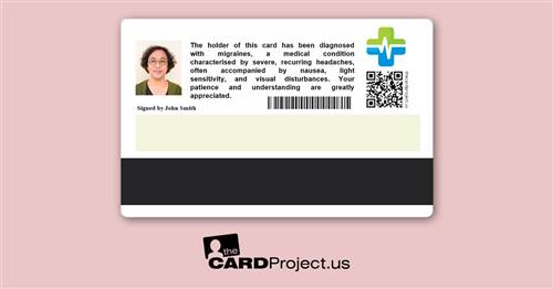 Migraine Premium Medical Card (REAR)