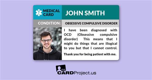 OCD Photo Medical ID Card (FRONT)