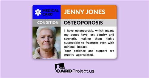 Osteoporosis Photo ID Card (FRONT)