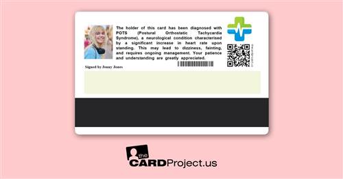 POTS Premium Medical Card (REAR)