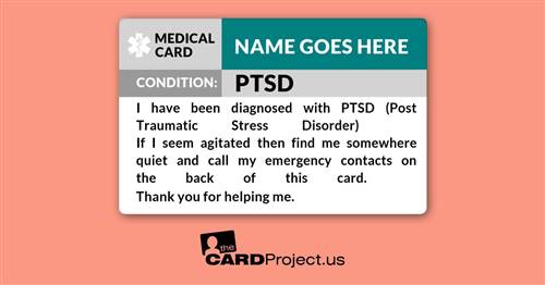 PTSD Medical ID Card (FRONT)