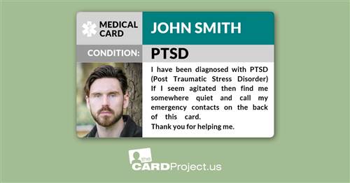 PTSD Photo Medical ID Card (FRONT)