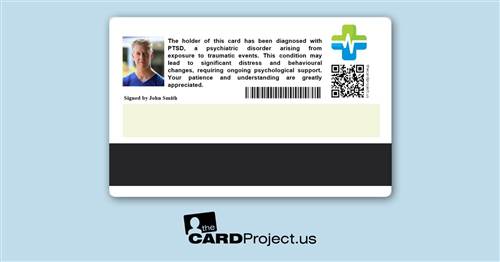 PTSD Premium Medical Card (REAR)