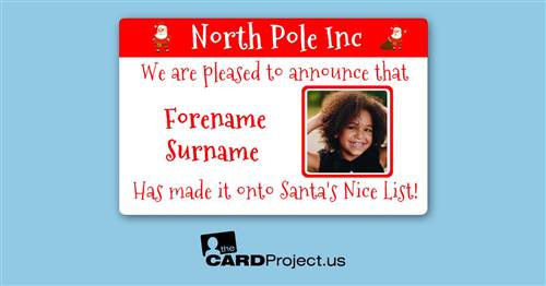 Santa's Nice List ID Card