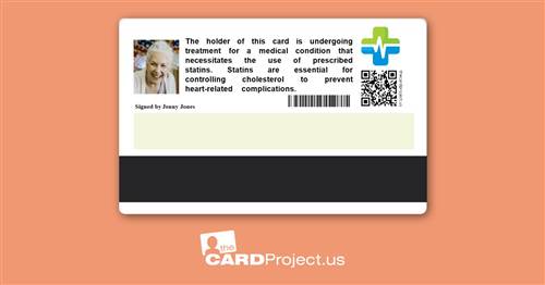 Statin Premium Medical Card (REAR)