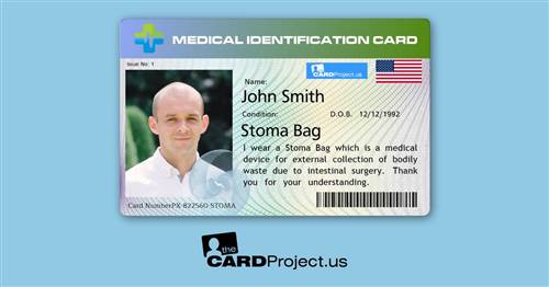 Premium Stoma Bag Medical Card