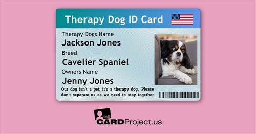 Therapy Dog ID Card (FRONT)