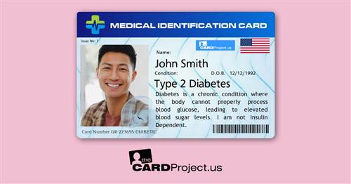 Type 2 Diabetes Premium Medical Card (FRONT)