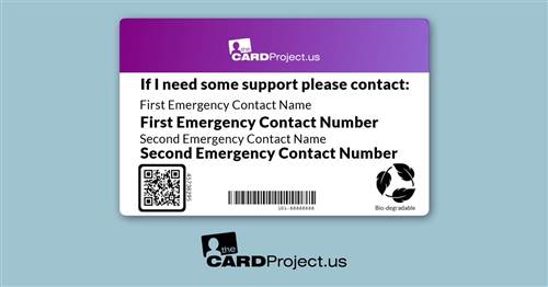 Ulcerative Colitis Photo Medical Card (REAR)