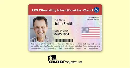 US Disability ID Card (FRONT)