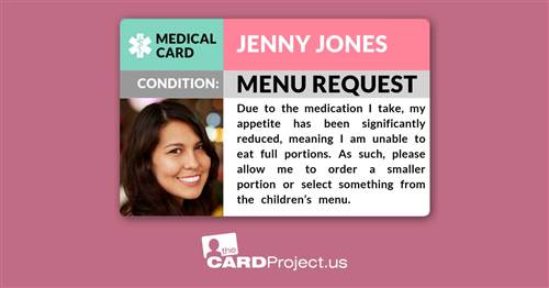 Menu Request Medication Card